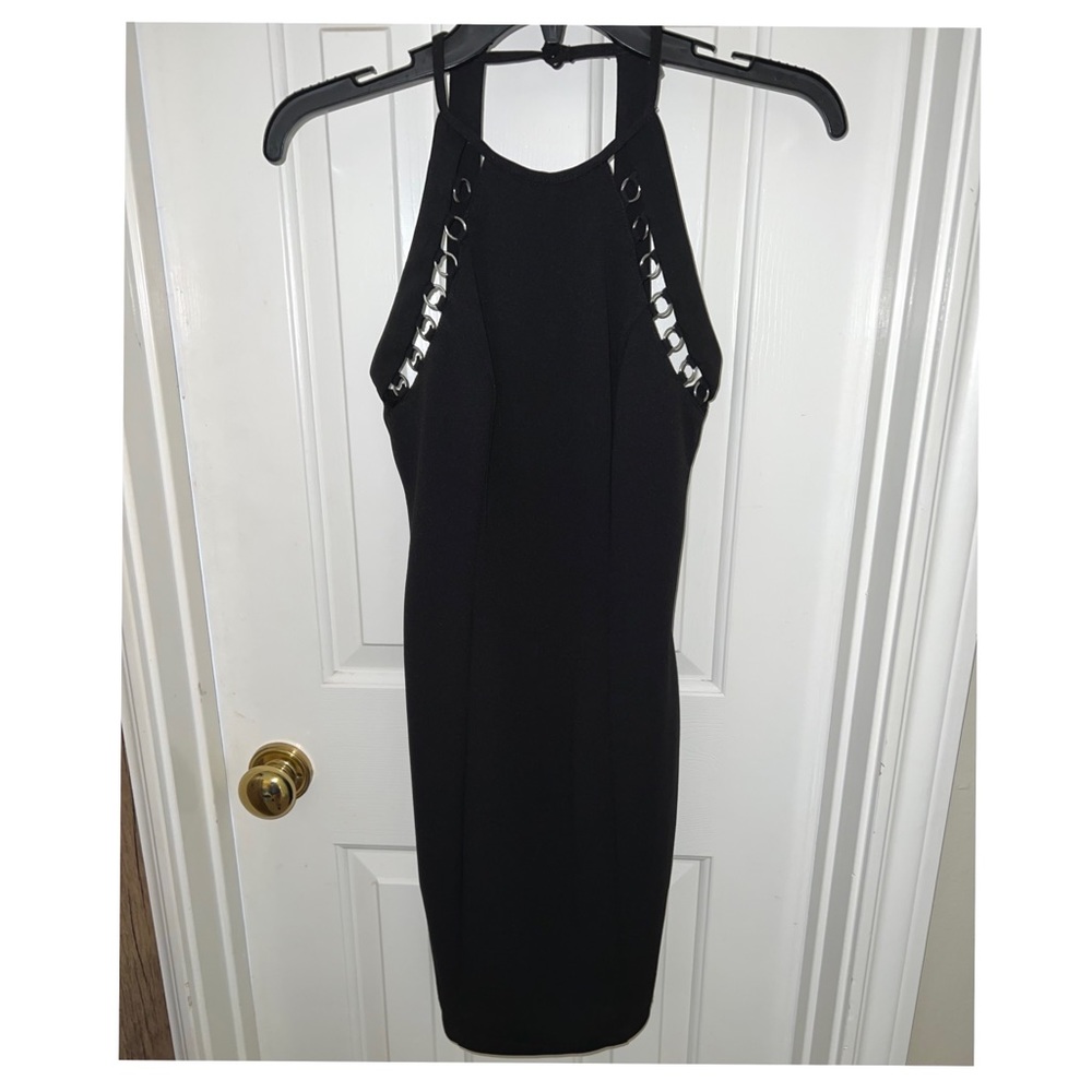 Slim black dress